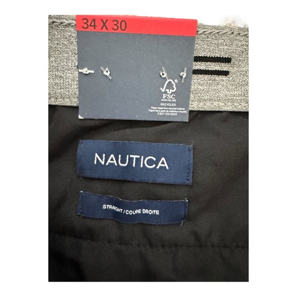 Nautica Men’s Straight Fit Black‎ Pants Size  | Cotton Stretch Chino Style - Picture 8 of 13